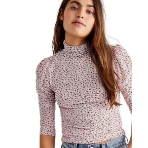 Free People Gather Lavender Turtleneck M